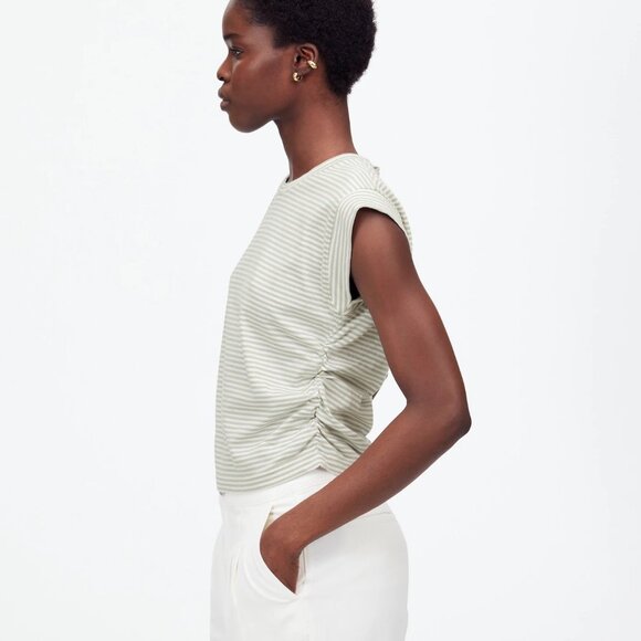 Madewell Side-Cinch Muscle Tee Size Medium - Picture 3 of 10